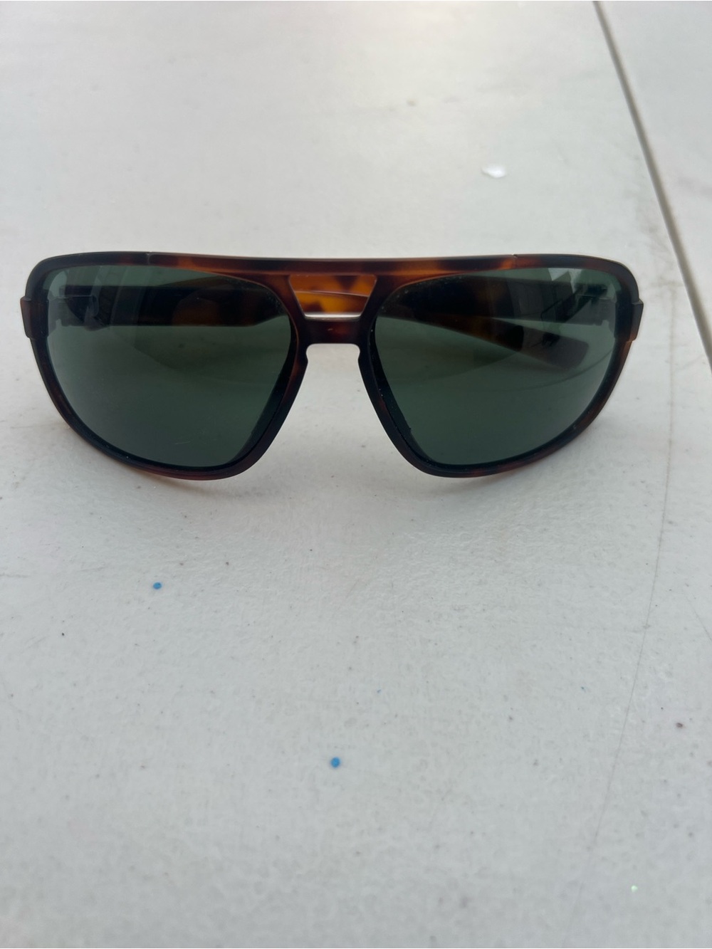 VonZipper Decco Sunglasses Tortoise Frame Green Lens Vintage Square Aviator Men